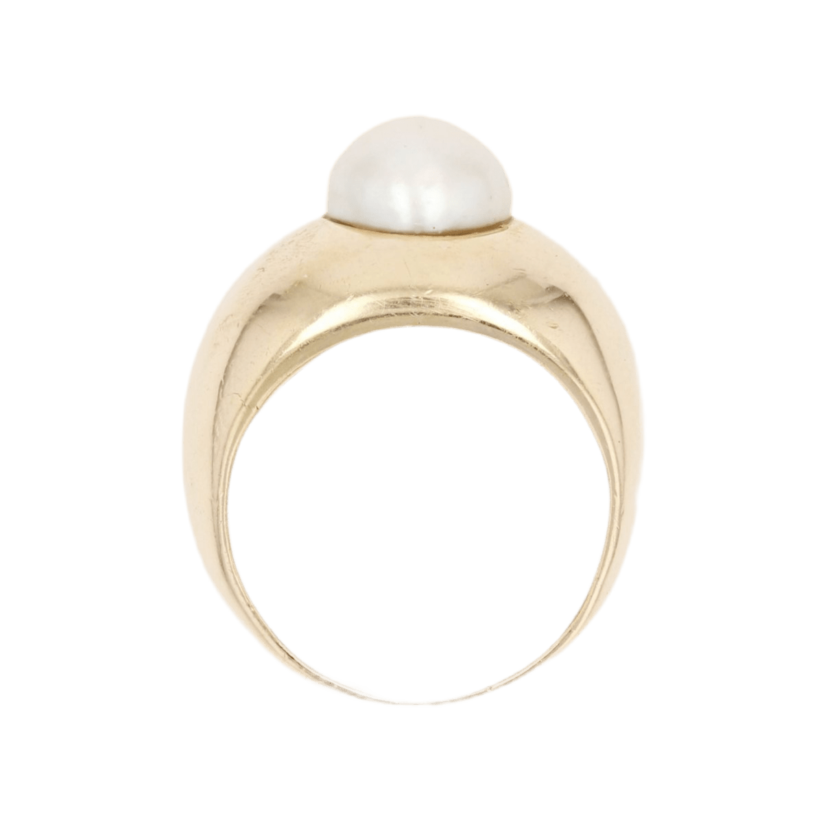 Bague Jonc en or jaune, perle - Castafiore