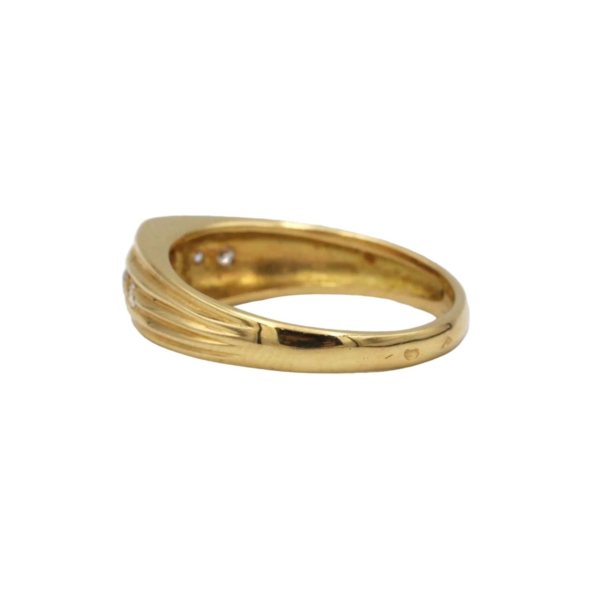 Bague Jonc en or jaune, rubis et diamants - Castafiore