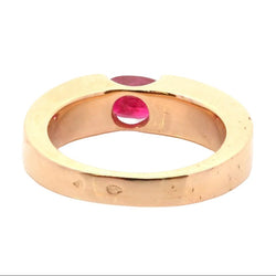 Bague Jonc en or jaune, rubis et diamants - Castafiore