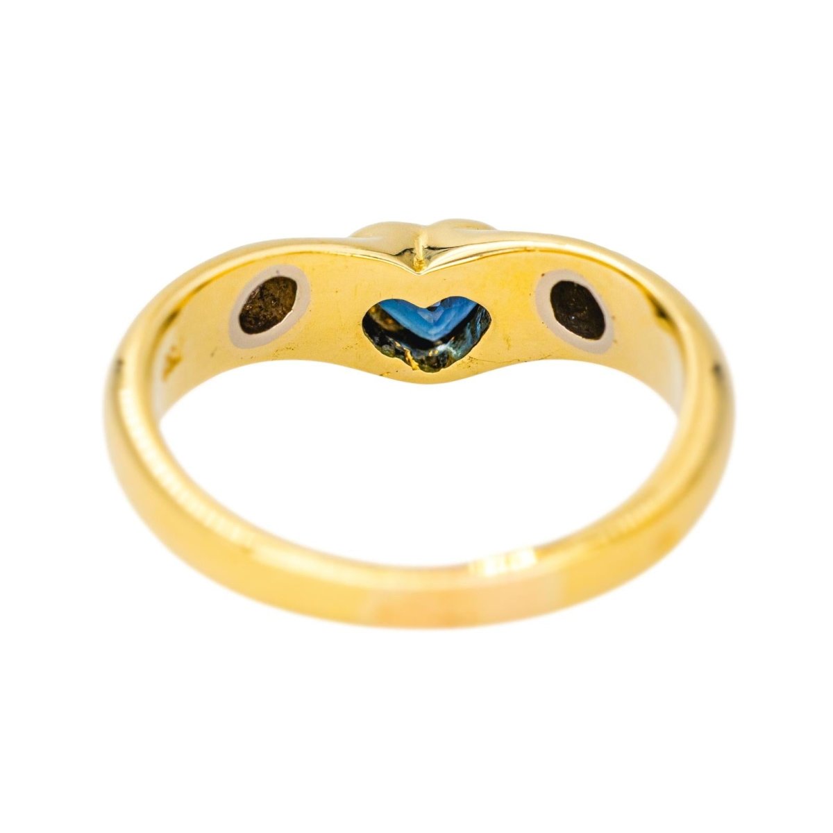 Bague Jonc en or jaune, saphir et diamants - Castafiore
