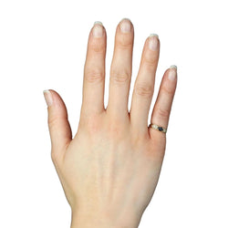 Bague Jonc en or jaune, saphir et diamants - Castafiore