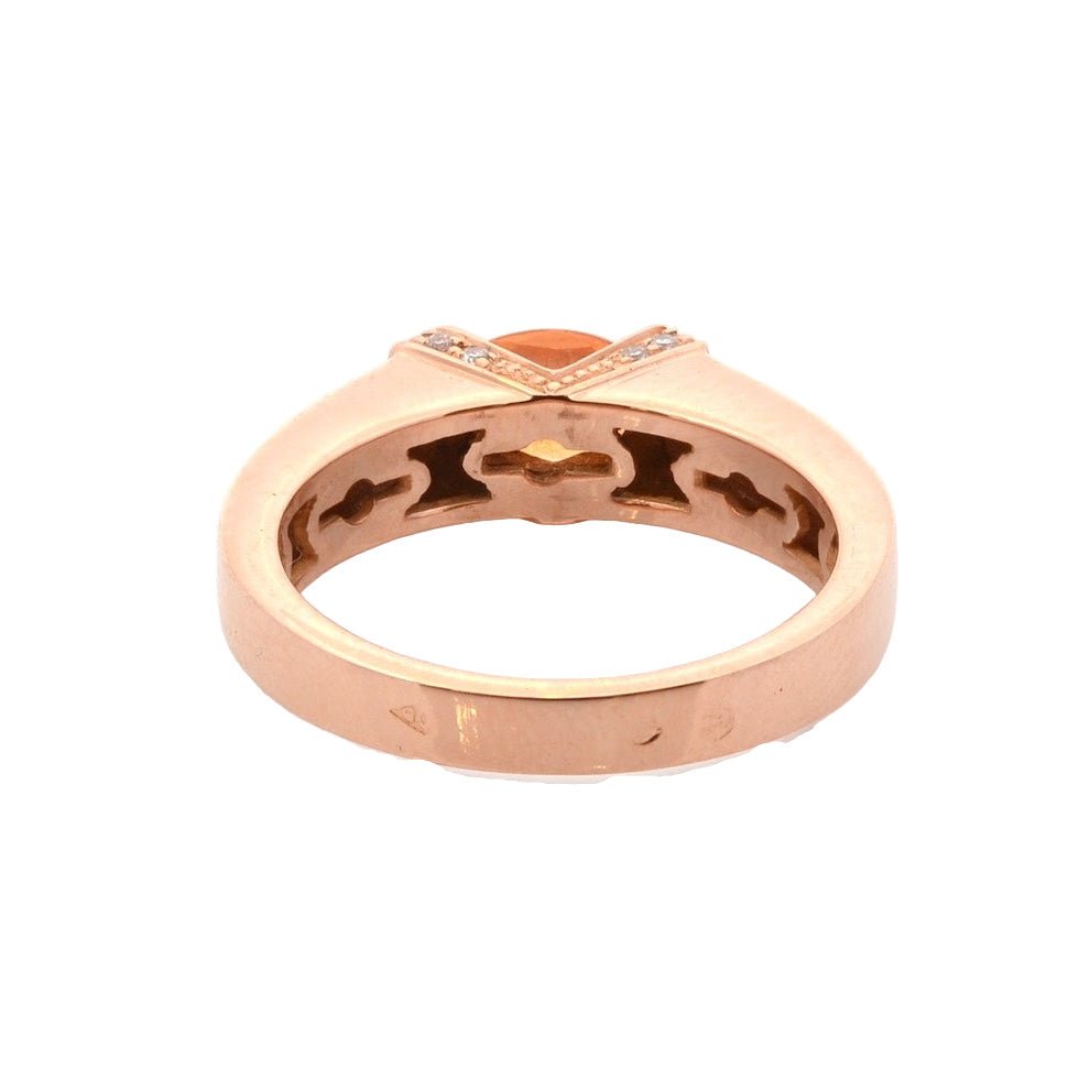 Bague Jonc en or jaune, saphir, et diamants - Castafiore