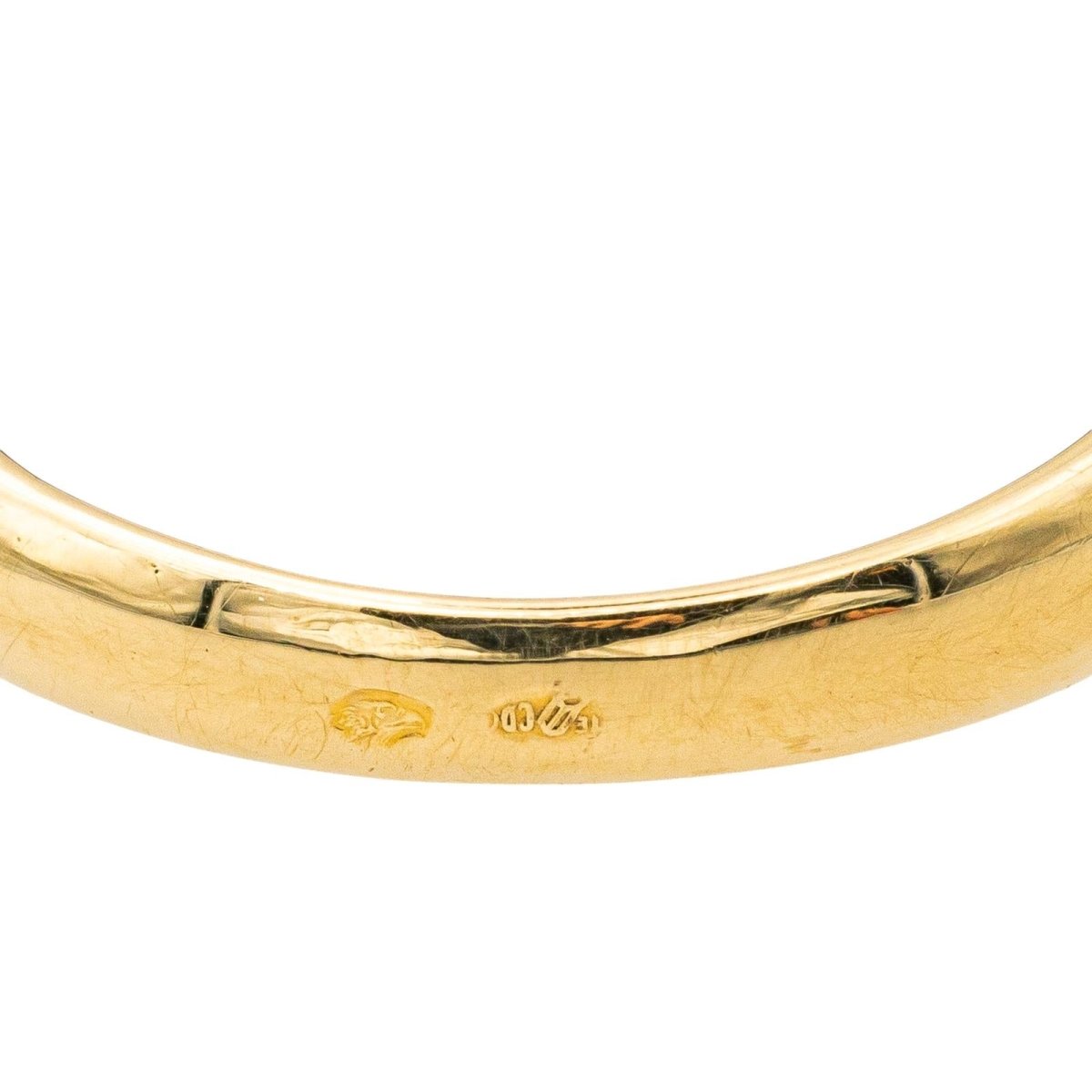 Bague Jonc en or jaune, saphirs et diamants - Castafiore