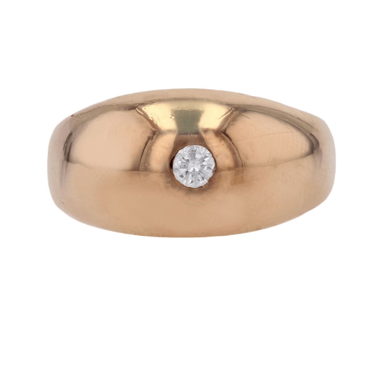 Bague Jonc en or rose et diamant - Castafiore