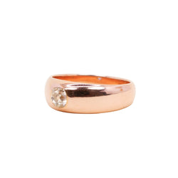 Bague Jonc en or rose et diamant - Castafiore