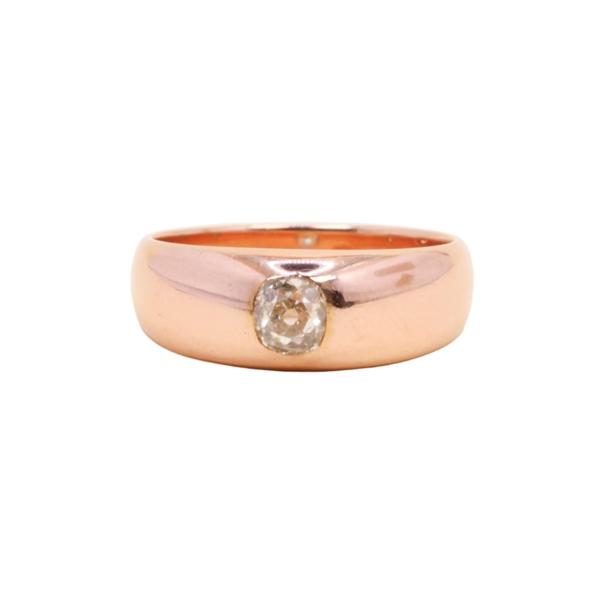 Bague Jonc en or rose et diamant - Castafiore