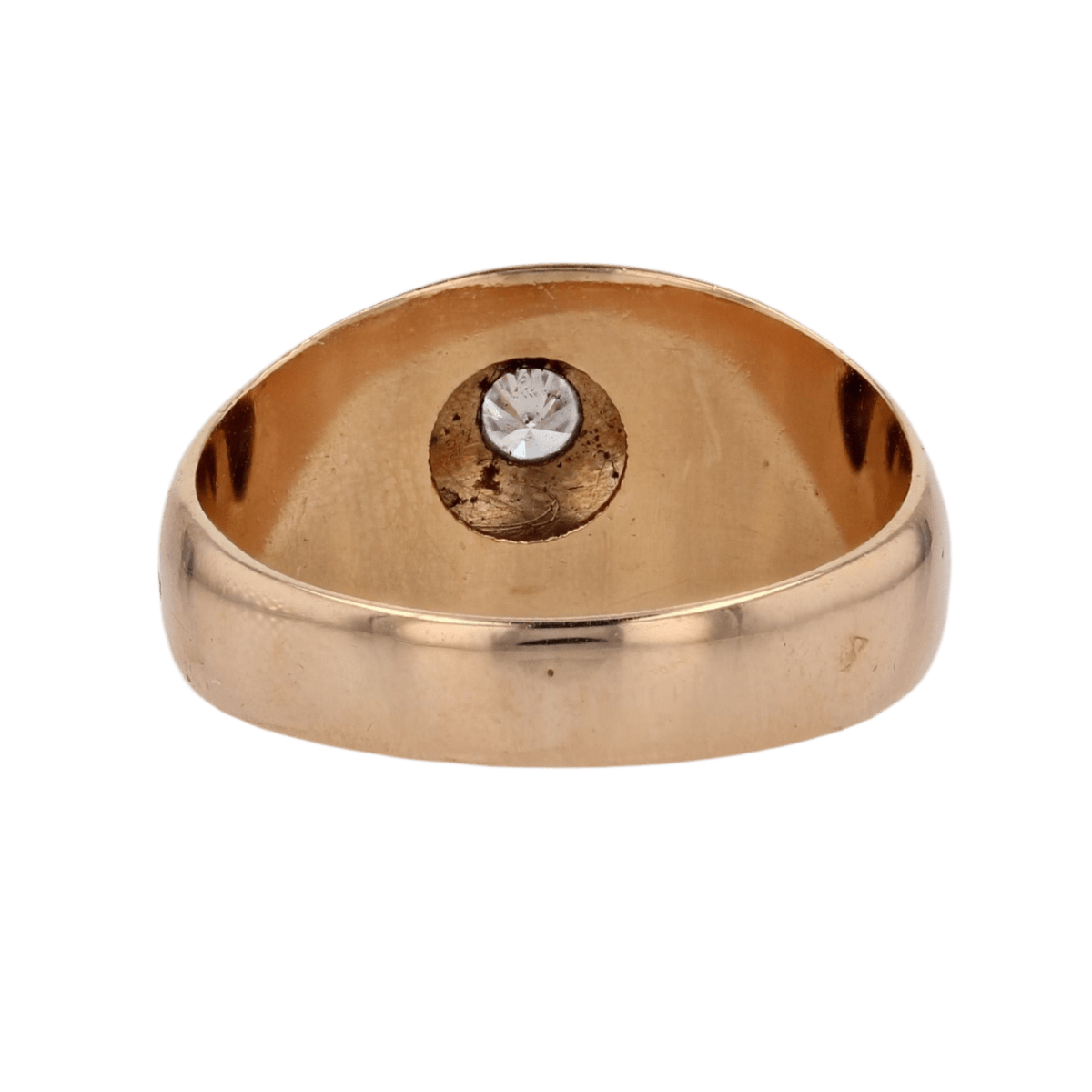 Bague Jonc en or rose et diamant - Castafiore