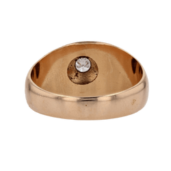 Bague Jonc en or rose et diamant - Castafiore