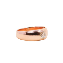 Bague Jonc en or rose et diamant - Castafiore