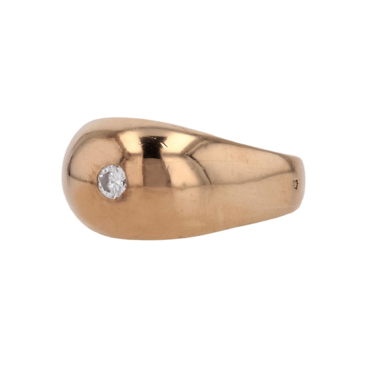 Bague Jonc en or rose et diamant - Castafiore