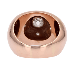 Bague Jonc en or rose et diamants - Castafiore