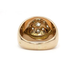 Bague Jonc en or rose et diamants - Castafiore