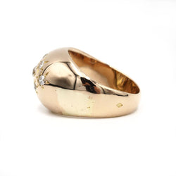 Bague Jonc en or rose et diamants - Castafiore