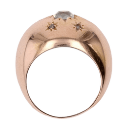 Bague Jonc en or rose et diamants - Castafiore