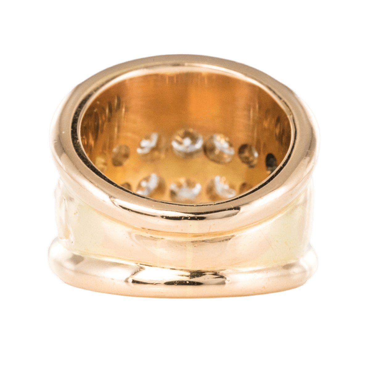 Bague Jonc en or rose et diamants - Castafiore