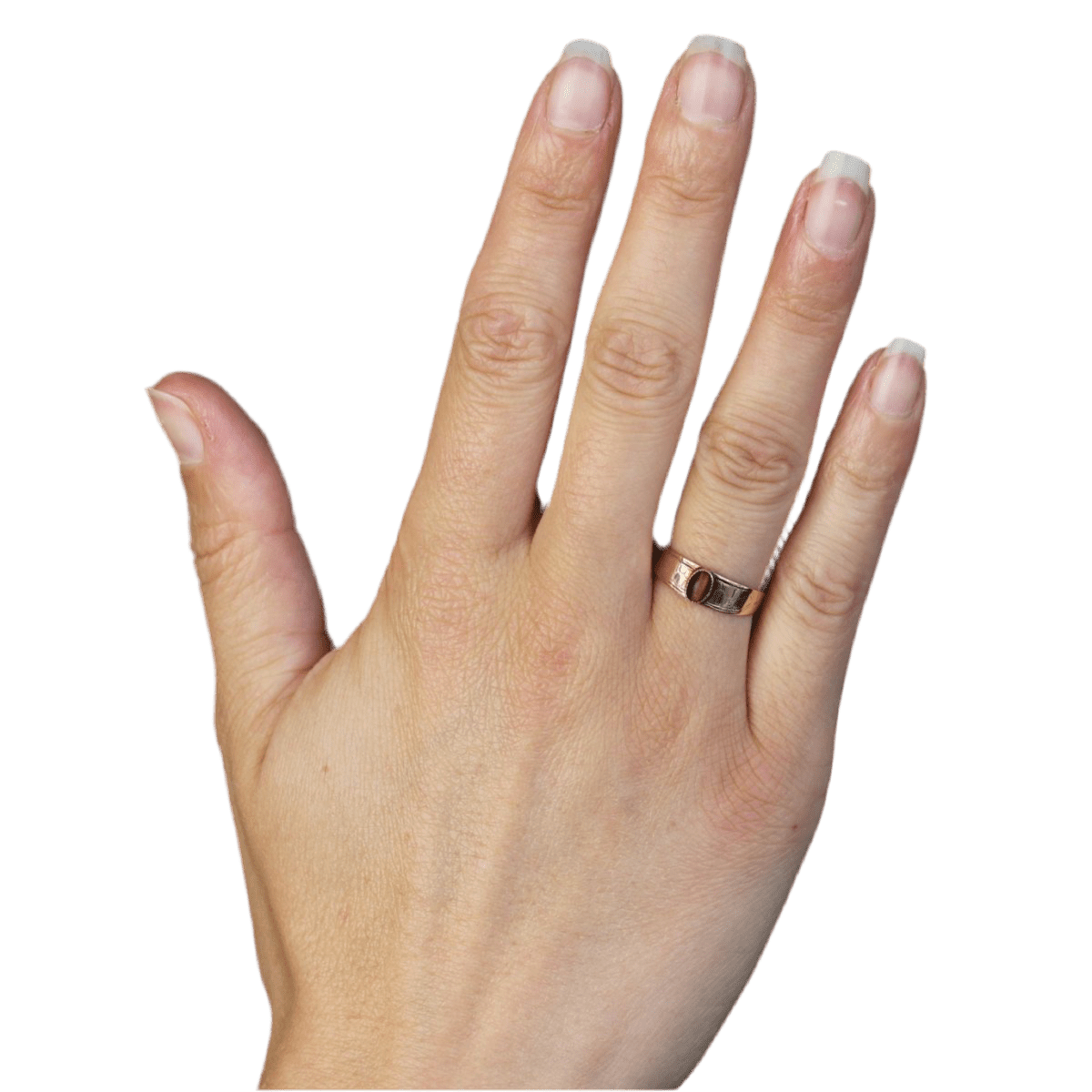 Bague Jonc en or rose et oeil de tigre - Castafiore