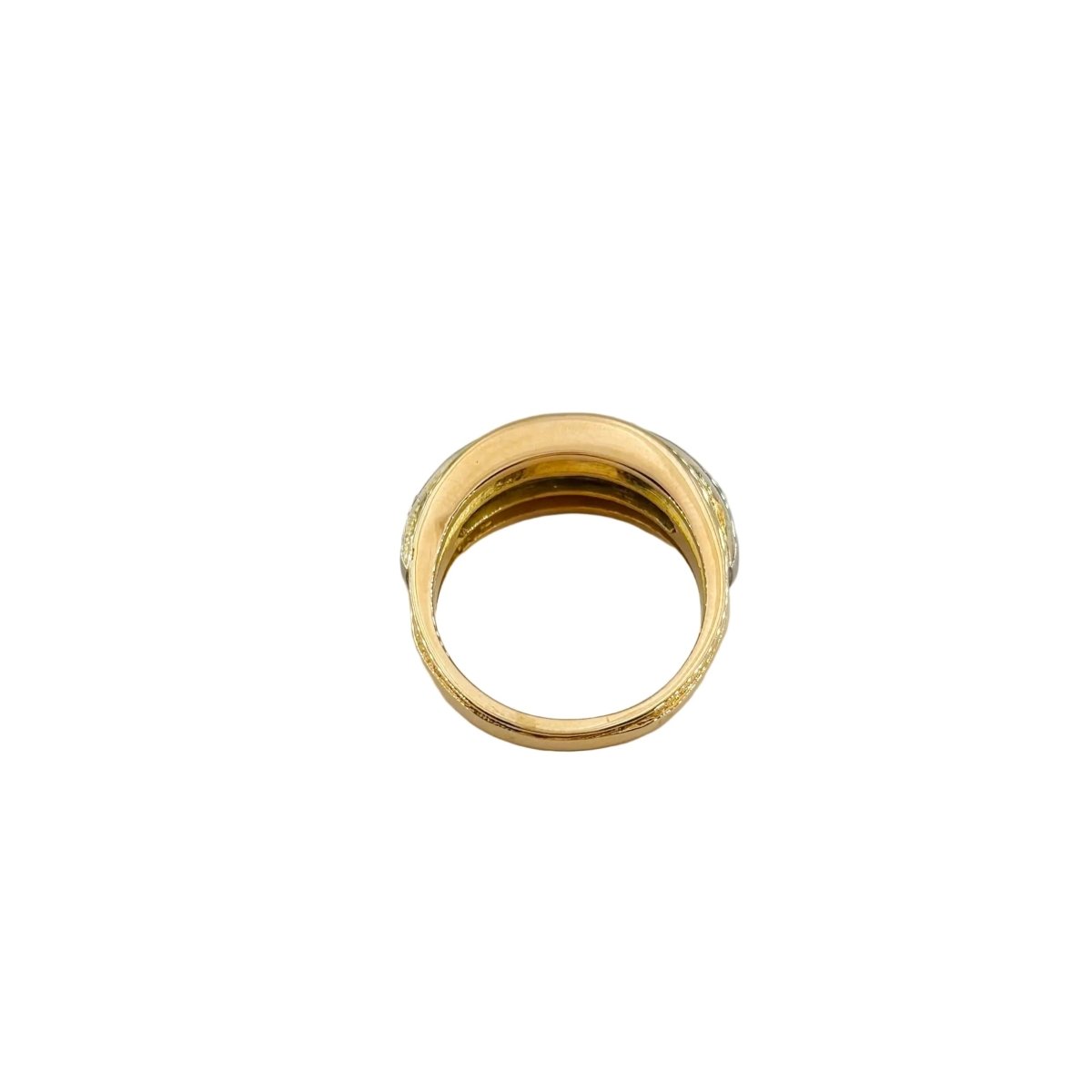 Bague Jonc en or rose, or blanc, saphirs et diamants - Castafiore