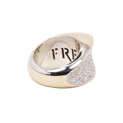 Bague Jonc FRED "Candy" en or blanc et diamants - Castafiore
