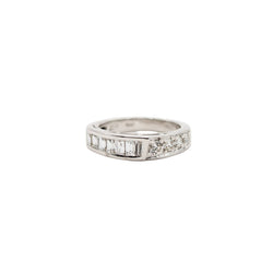 Bague Jonc FRED en or blanc et diamants - Castafiore