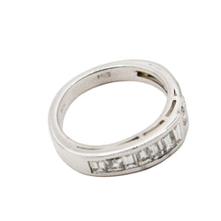 Bague Jonc FRED en or blanc et diamants - Castafiore