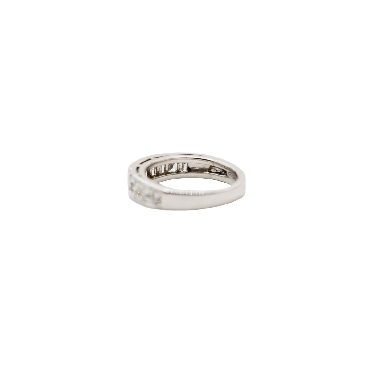 Bague Jonc FRED en or blanc et diamants - Castafiore