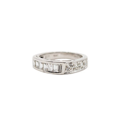 Bague Jonc FRED en or blanc et diamants - Castafiore
