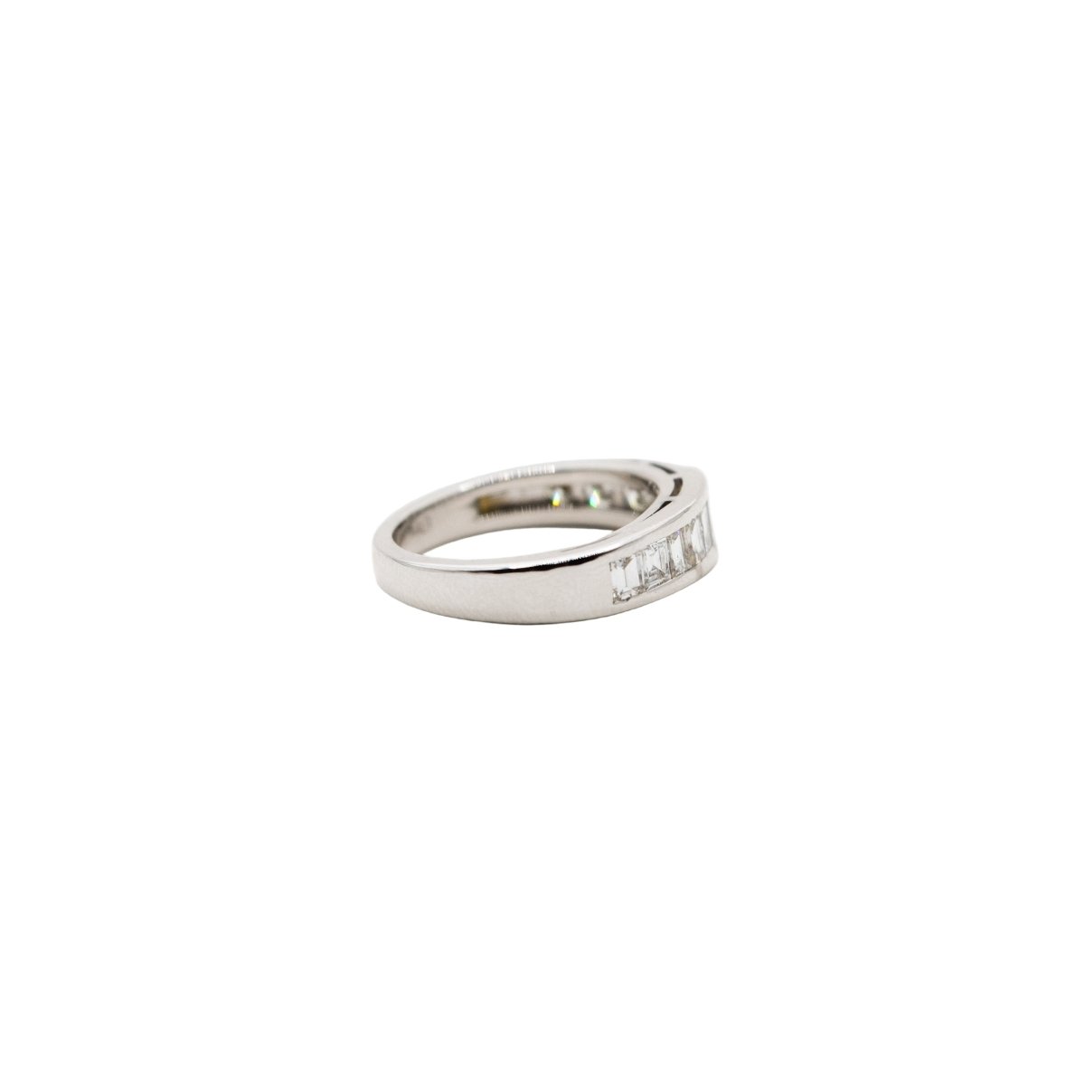 Bague Jonc FRED en or blanc et diamants - Castafiore