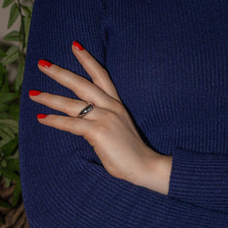 Bague Jonc FRED "Mouvementé" en or blanc - Castafiore