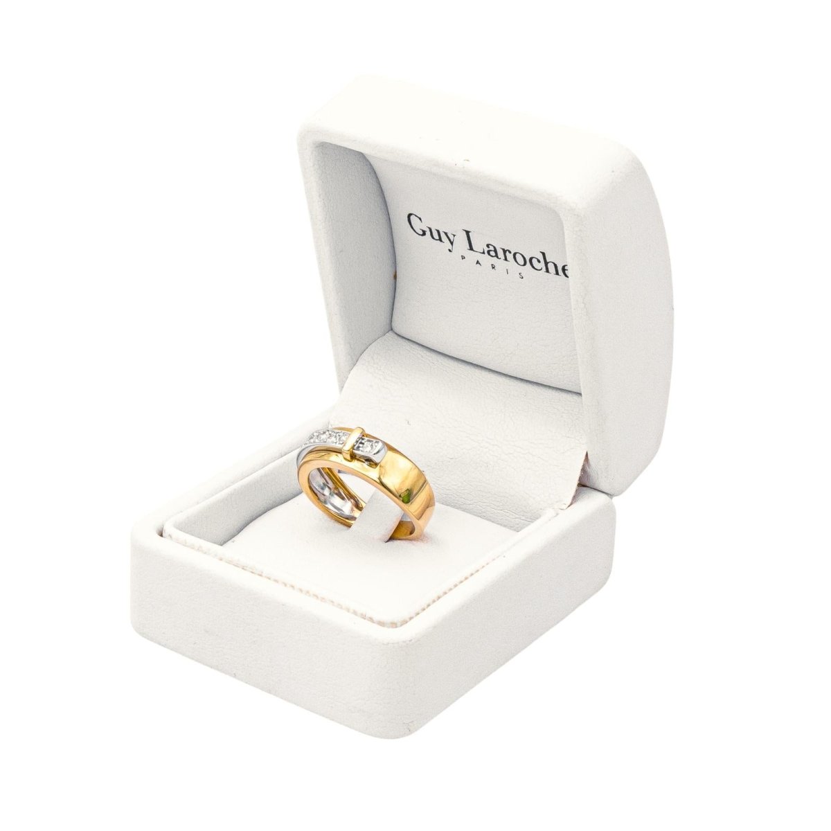 Bague Jonc GUY LAROCHE "Ceinture" en or jaune et diamants - Castafiore