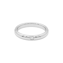 Bague Jonc HARRY WINSTON en platine et diamant - Castafiore