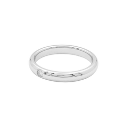 Bague Jonc HARRY WINSTON en platine et diamant - Castafiore