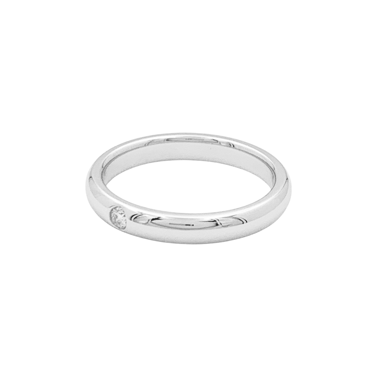 Bague Jonc HARRY WINSTON en platine et diamant - Castafiore