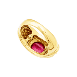 Bague Jonc HÉRAIL "Babul Work" en or jaune et tourmaline - Castafiore