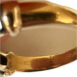 Bague Jonc HERMÈS en or jaune et malachite - Castafiore