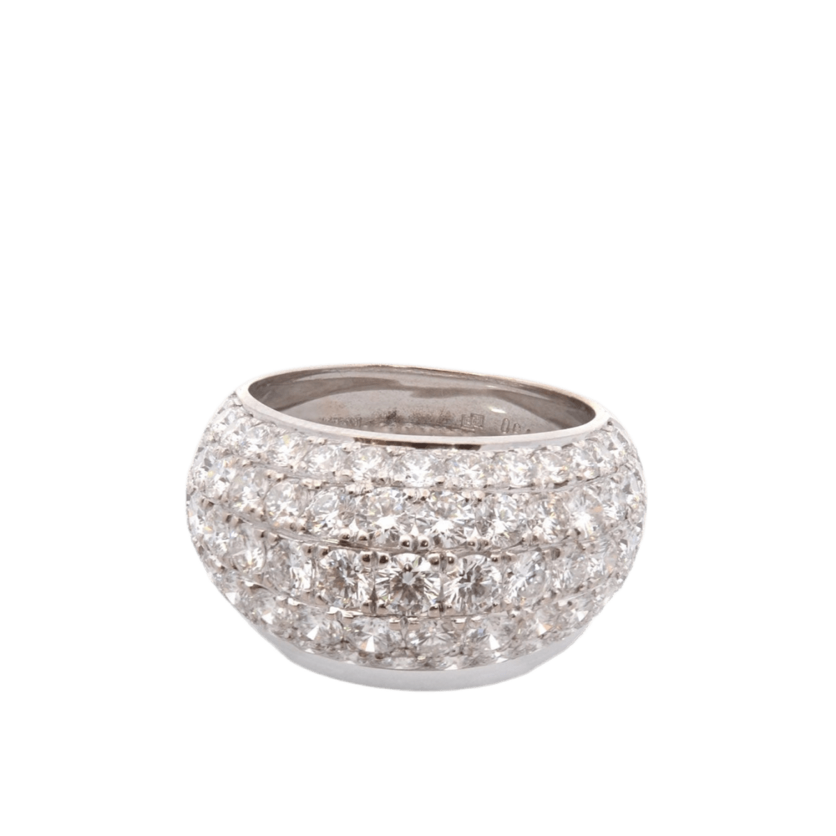 Bague Jonc KOENIG en or blanc et diamants - Castafiore