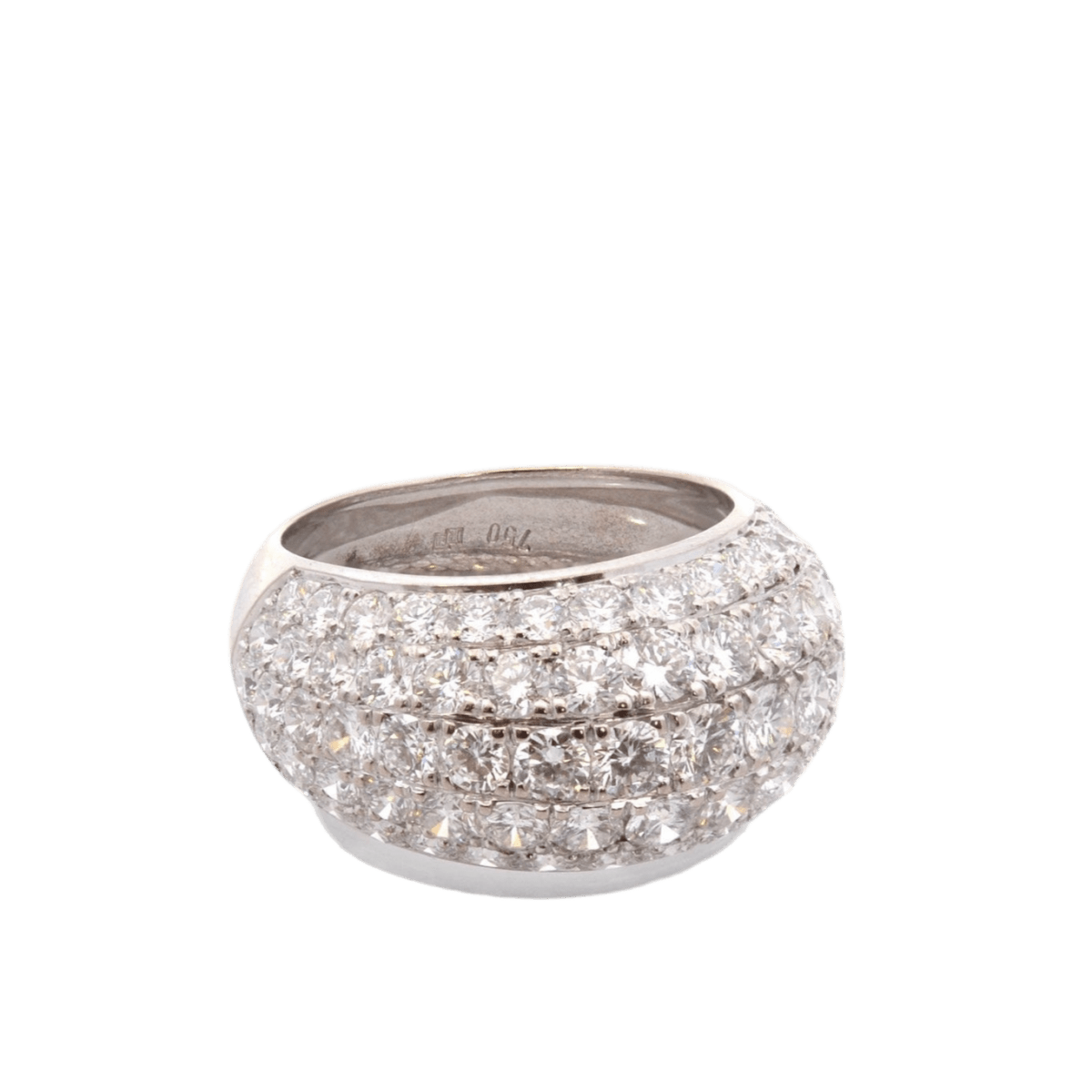 Bague Jonc KOENIG en or blanc et diamants - Castafiore