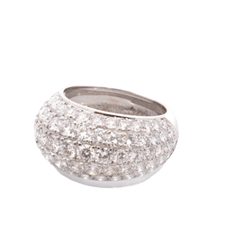 Bague Jonc KOENIG en or blanc et diamants - Castafiore