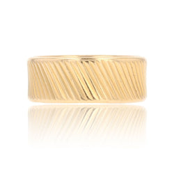 Bague JONC Large gravé en or jaune - Castafiore