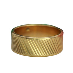 Bague JONC Large gravé en or jaune - Castafiore