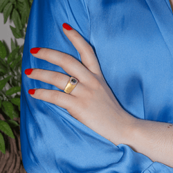 Bague Jonc MAUBOUSSIN "Un été en Toscane" en or jaune, or blanc et diamants - Castafiore