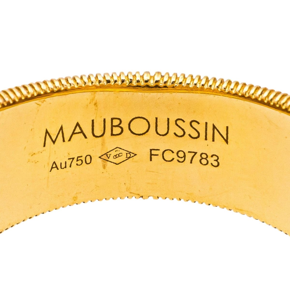 Bague Jonc MAUBOUSSIN "Un été en Toscane" en or jaune, or blanc et diamants - Castafiore