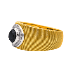 Bague Jonc MAUBOUSSIN "Un été en Toscane" en or jaune, or blanc et diamants - Castafiore