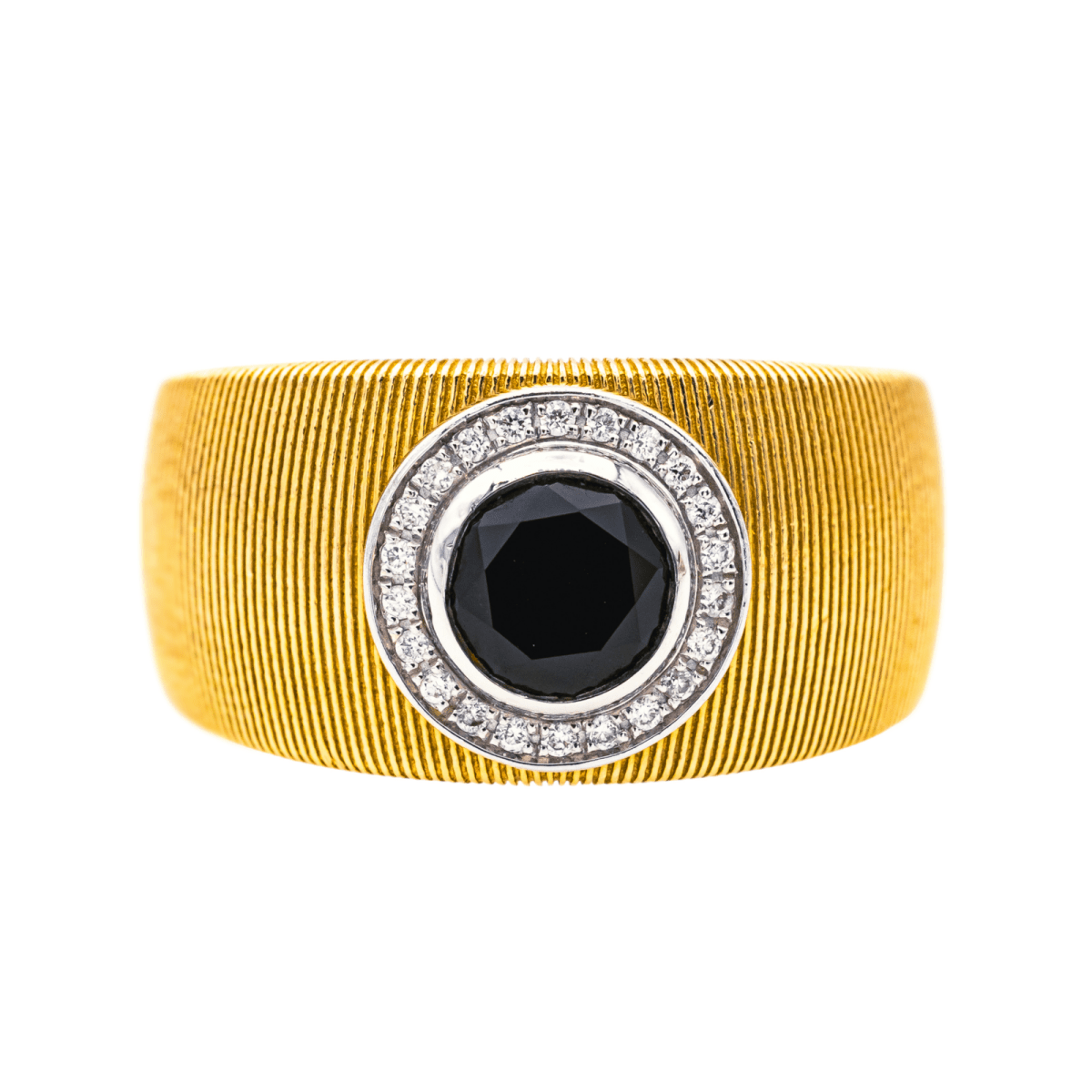 Bague Jonc MAUBOUSSIN "Un été en Toscane" en or jaune, or blanc et diamants - Castafiore