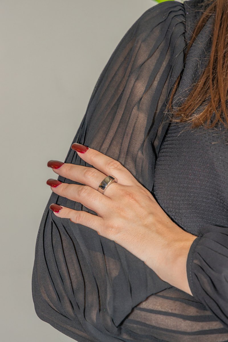 Bague Jonc Or blanc - Castafiore