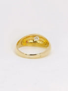 Bague jonc or jaune diamant 0,2 ct - Castafiore