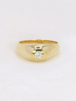 Bague jonc or jaune diamant 0,2 ct - Castafiore