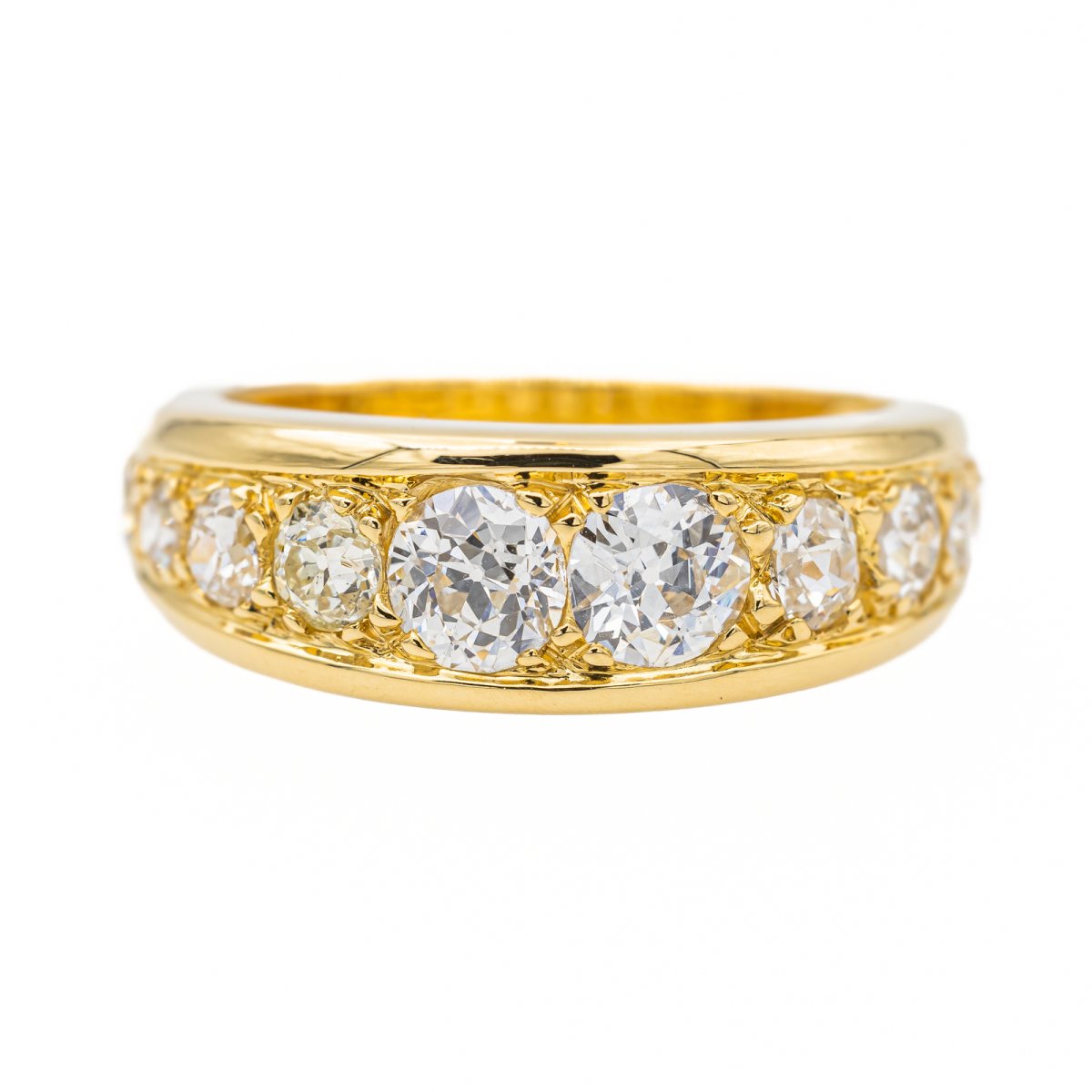 Bague Jonc Or jaune Diamant - Castafiore