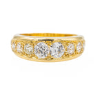 Bague Jonc Or jaune Diamant - Castafiore