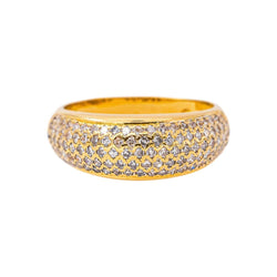 Bague Jonc Or jaune Diamant - Castafiore