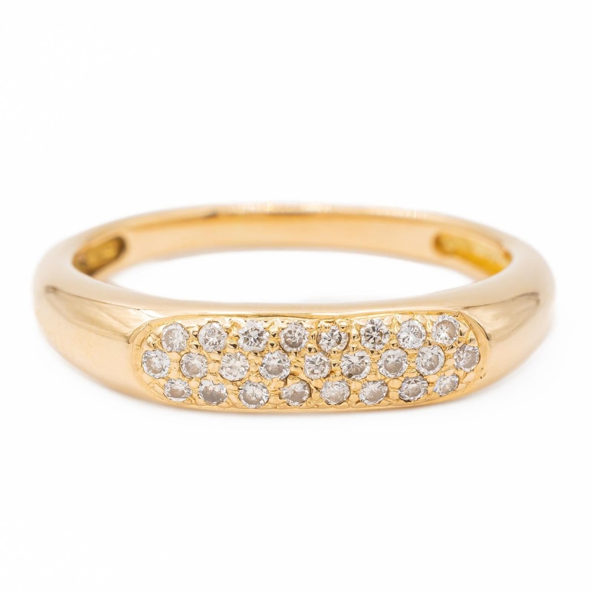 Bague Jonc Or jaune Diamant - Castafiore